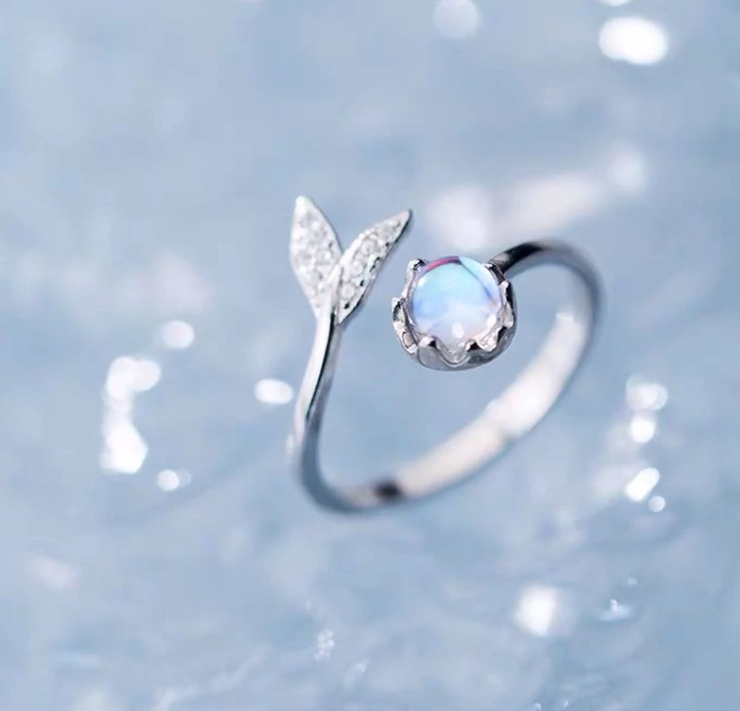 925 stamped sterling silver ring moonstone