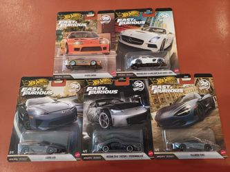 Set of 5 Hot Wheels Fast & Furious including Supra Chase