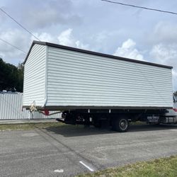 Sheds Relocated, Movemos Casita De Patio Container Rv Trailer Crane 