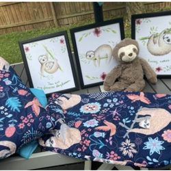 Twin Quilt Comforter & Pillowcase Sloth