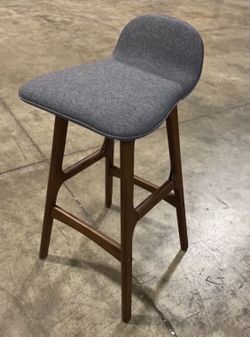 Grey & Walnut Stool