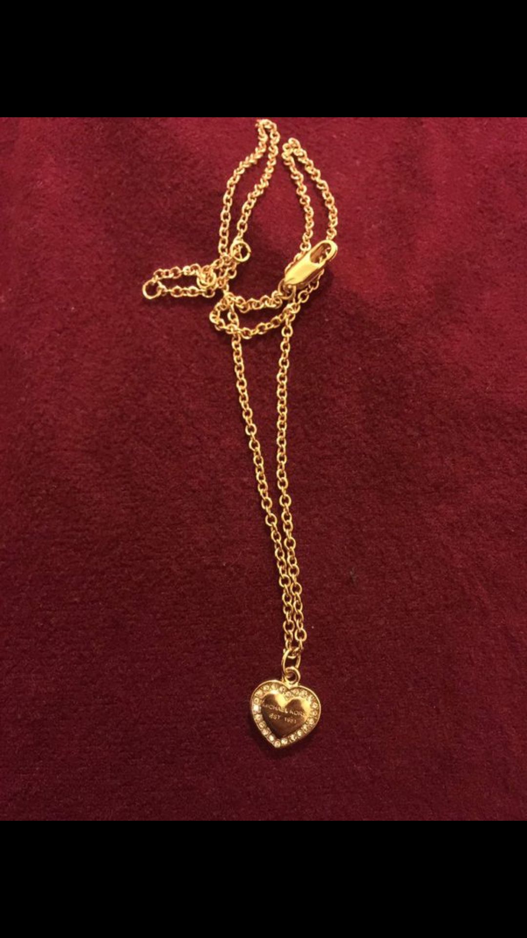 Mk Michael kors heart necklace