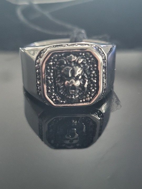 Anthony Jacob's Stainless Steel Lion Ring Size 11.25