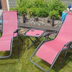 2 Great Quality Patio Chairs With Table