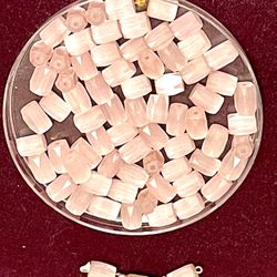 Lot Of Vintage Moonglow Beads & Clasp