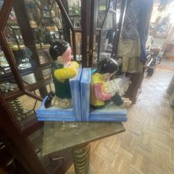 Asian Ceramic Pair Of Bookends Bookholders 