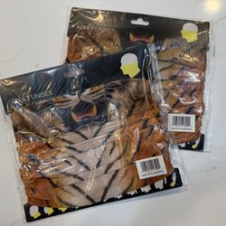 Headwear, Tiger style, adult bandanas TWO