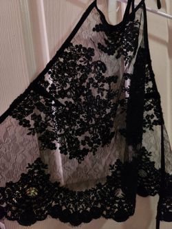 Black Lace Halter top