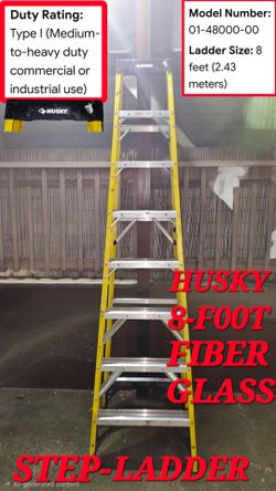 HUSKY 8-FT. TYPE-1 FIBERGLASS STEP-LADDER
