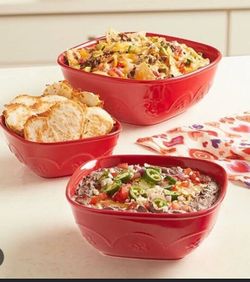 Princess house red bowls