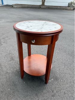 Marble top side table