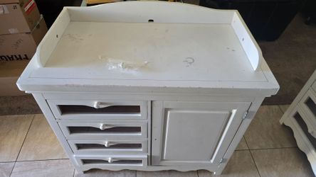White wood dresser  changing table option