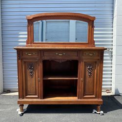 Mirrored Marble Top Sideboard/Buffet