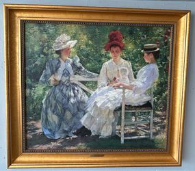 Three sisters by Edmund C. Tarbell Giclee artwork 34.5” x 31”