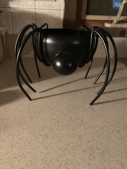 Metal spider candy dish