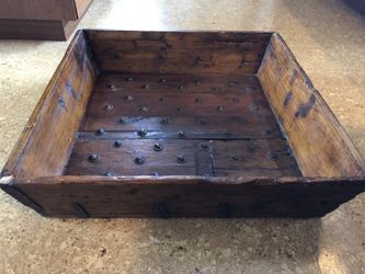ANTIQUE CHINESE WOODEN RICE BUCKET - one of a kind