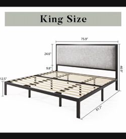 King Size Bed Frame 14” H