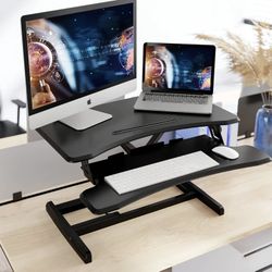 New 30" Standing Desk Converter Stand up Desk Riser - Sit Stand Desk Adjustable Workstation