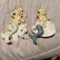 antique mermaid wall plaques