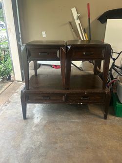 Steve silver end tables and middle table