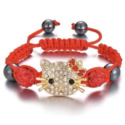 Brand New Red Hello Kitty Adjustable Bracelet In Gift Box