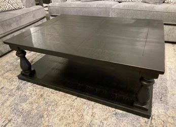 Black wood 3pc coffee table/corner table/sofa table