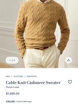 SELL TODAY - Men’s BRAND NEW RALPH LAUREN Purple Label Sweater Sz SMALL