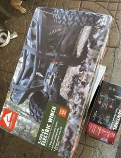 Ozark Trail 5500LB UTV Electric Winch with Wired Remote, Synthetic Rope, NEW