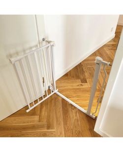 BalanceFrom Easy Walk-Thru Safety Gate for Doorways and Stairways with Auto-Close/Hold-Open Features, Multiple Sizes,White