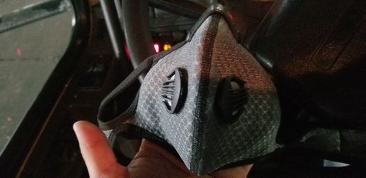 Grey face mask nylon