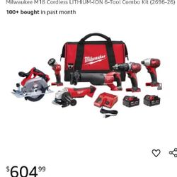 Milwaukee 6 Tool Combo 