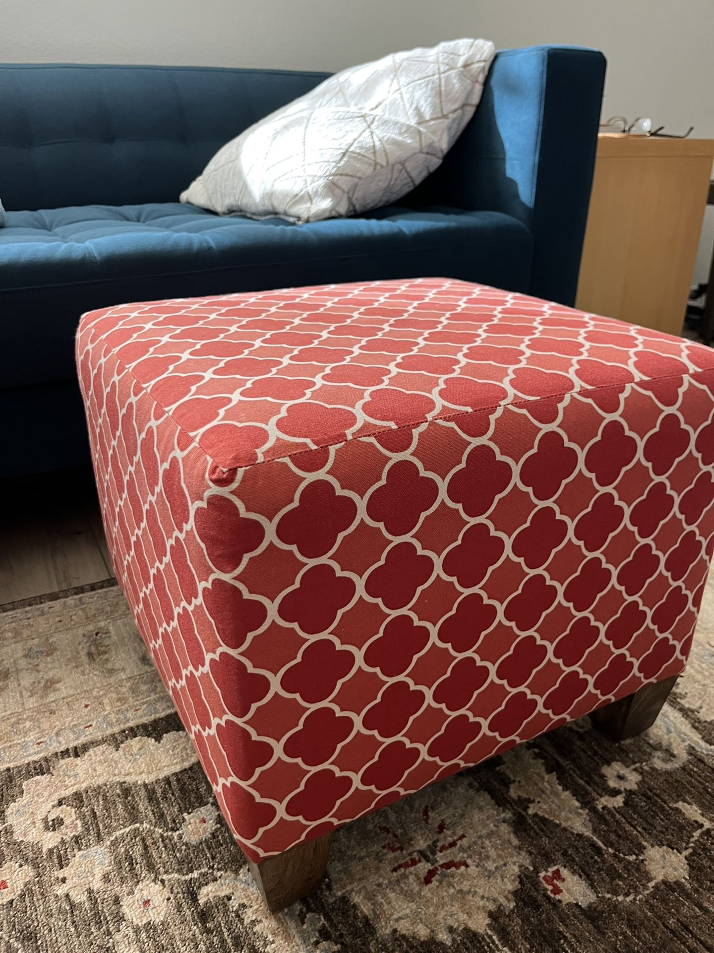 Ottoman stylish and modern orange