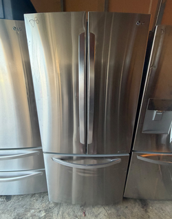 LG French Door Fridge – Stainless, Bottom Freezer, 33" wide