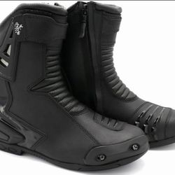 Motorcycle Riding Boots for Men Rubber Sole Sport Bikes Ankle Protective Motor cycle Shoes