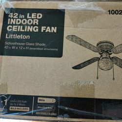 NEW 42 In. LED Ceiling Fan.