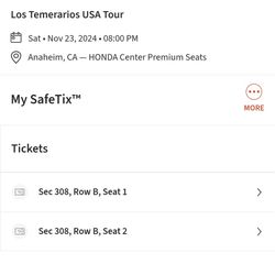 Los Temerarios Honda Center