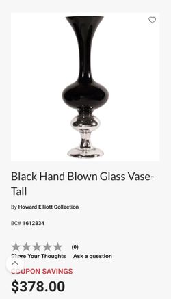 Tall Hand blown Glass Vase