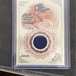 Tyler Glasnos Game Used Jersey Baseball Card