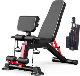 Adjustable Weight Bench Utility Workout Bench for Home Gym,Foldable Incline Decline Benches for Full Body Workout,Maximum Weight 700 Lbs