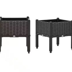Raised Garden Bed Elevated Plastic Planter Box (2-Piece)