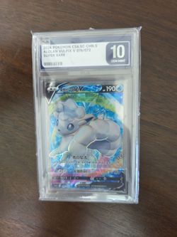 Pokémon TCG S-Chinese Alolan Vulpix V CS6.5C 076/072 SR Holo Grade10