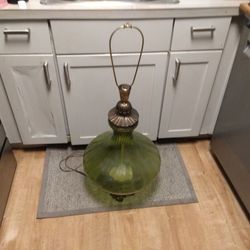 Green, Vintage, Antique, Table Lamp