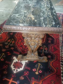 Coffee table marble top antique