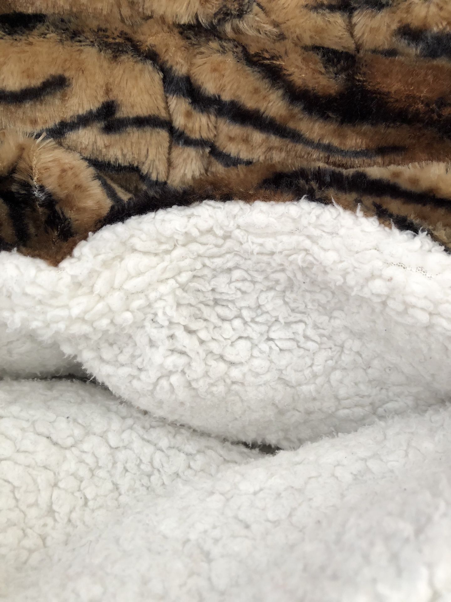 Soft Fuzzy Tiger Queen Size Blanket