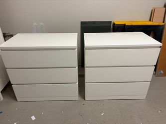 IKEA Malm Set of White Dressers