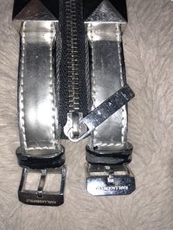 Karl Lagerfeld Silver Belt Zipper Watch Karl Lagerfeld | Accessories | Karl Lagerfeld Zip Triple  main image 4