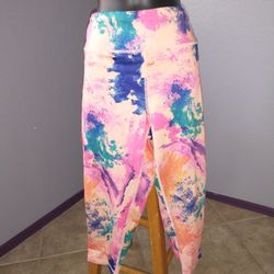 Pro player 1x multi color pink leggings with small inside pocket
