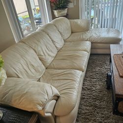 Leather Sofa With Chaise
