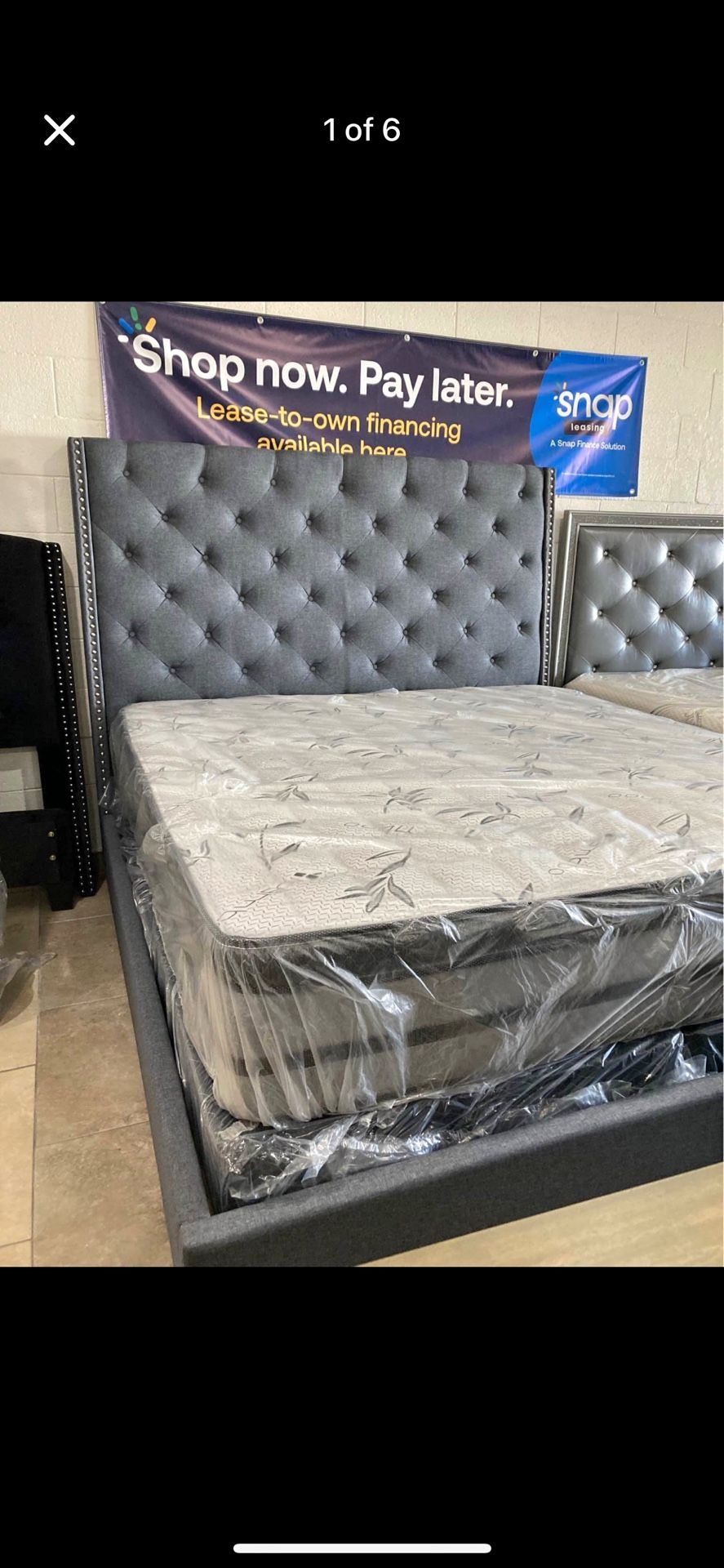 New Queen Bed! Mattress Included!