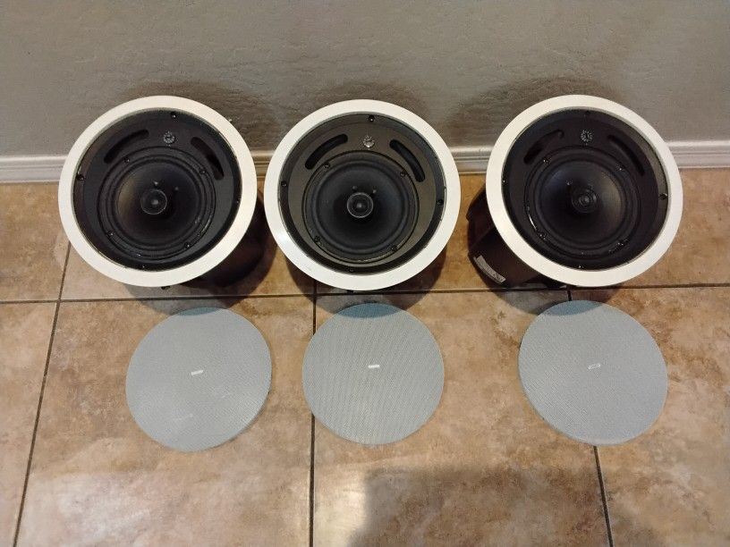 (3) Total Tannoy CVS 6 Coaxial In-Ceiling Loudspeakers 6 Inch 240 Watts Home Theater Surround Sound